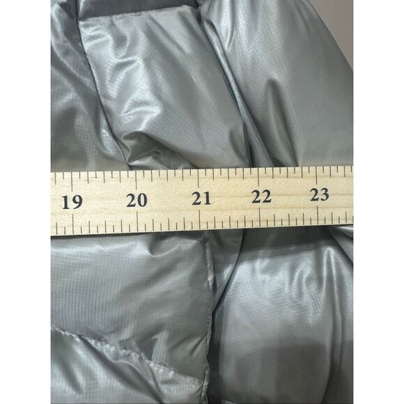 NWOT INDYEVA Silver Short Quilted Duck Down Hood Winter Ski Snow Puffer Jacket - Picture 10 of 15